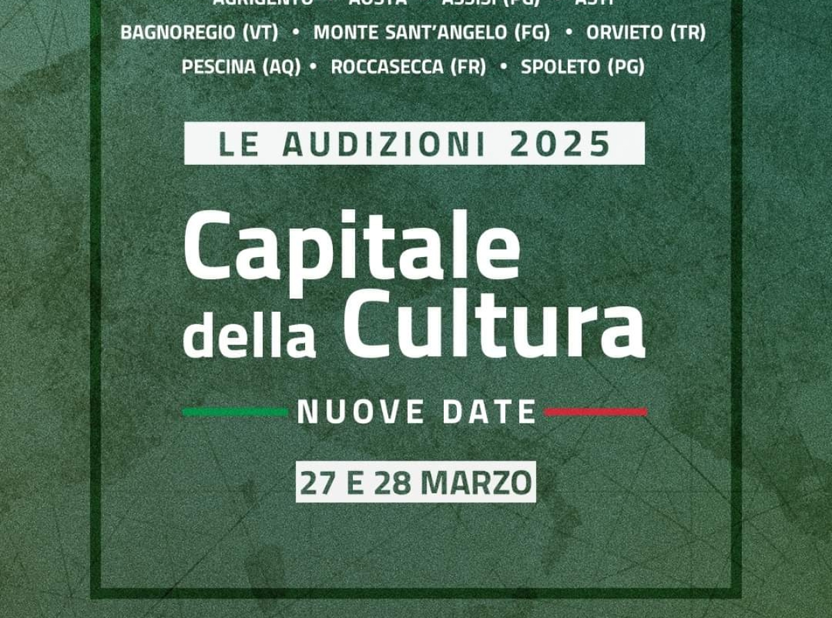 ASTI CAPITALE DELLA CULTURA 2025:"DOMANI LA DIRETTA SULL'AUDIZIONE DELLA CANDIDATURA IN DIRETTA ALLE ORE 15:15"