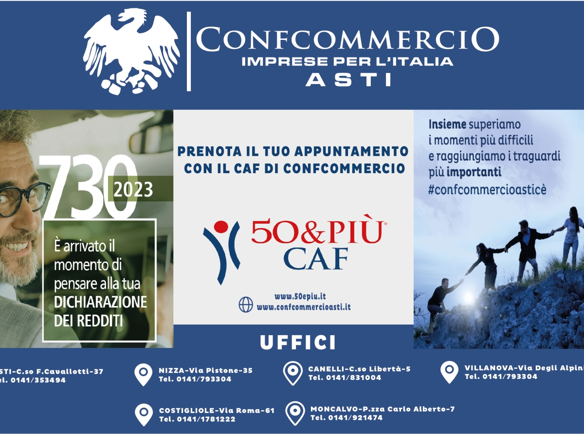 PRENOTA IL TUO APPUNTAMENTO PER IL MODELLO 730 AL CAF DI CONFCOMMERCIO