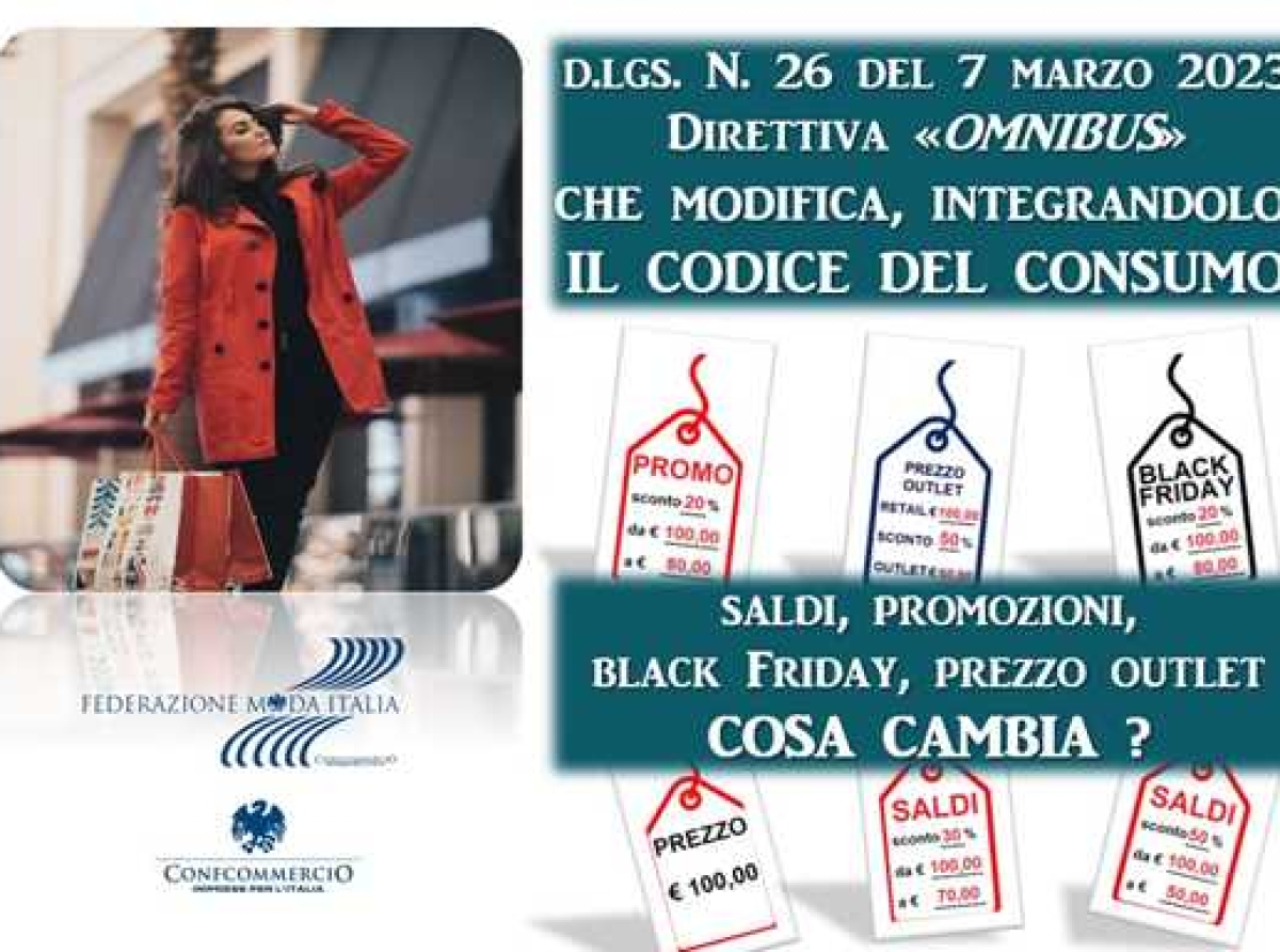 F.A.Q. DEL MINISTERO DELLE IMPRESE E DEL MADE IN ITALY SUL NUOVO CODICE DEL CONSUMO E SU SALDI - PROMOZIONI, OUTLET - BLACK FRIDAY - LIQUIDAZIONI - E-COMMERCE