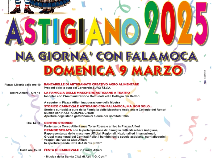IL 9 MARZO :&quot;CARNEVALE ASTIGIANO&quot;